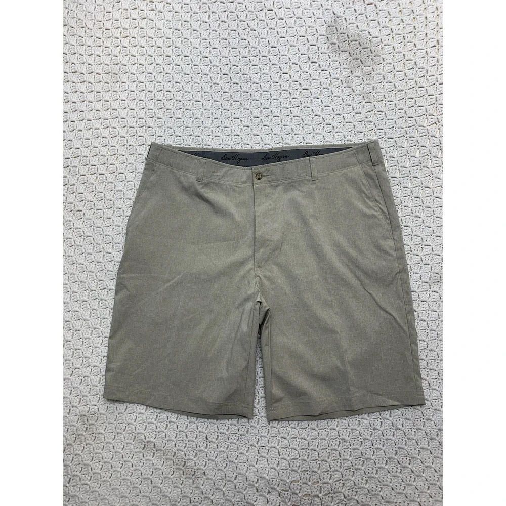Ben Hogan Chino Golf Shorts Men's Size‎ 42 Beige  Flat Front Stretch Waistband